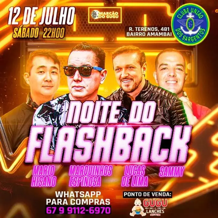 Noite do FlashBack  dia 12/07/2025